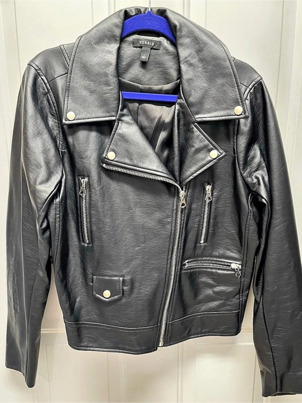 TORRID Classic Faux Leather Moto Jacket Black
